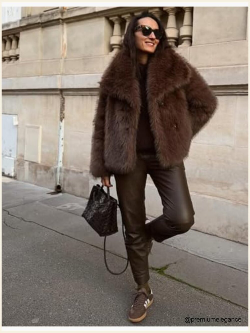 Cropped Faux Fur Coat Lapel Fluffy Shaggy Jacket Winter Warm - Picture 6 of 7